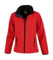 Dames Softshell Jas Result R231F Red/Black